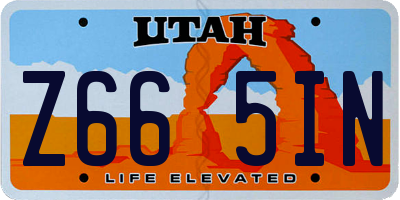 UT license plate Z665IN