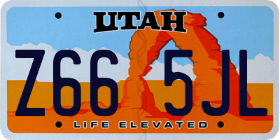 UT license plate Z665JL