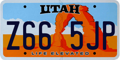 UT license plate Z665JP
