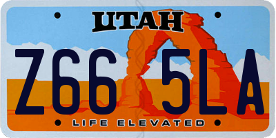 UT license plate Z665LA