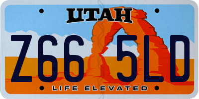 UT license plate Z665LD