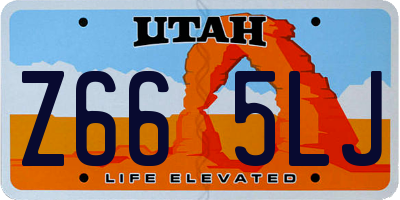 UT license plate Z665LJ