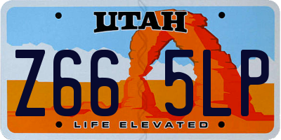 UT license plate Z665LP