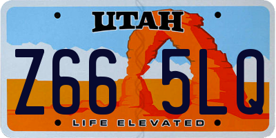 UT license plate Z665LQ