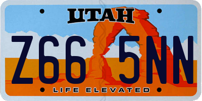 UT license plate Z665NN