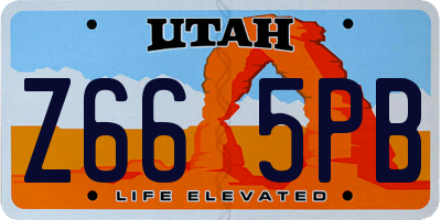 UT license plate Z665PB