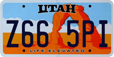 UT license plate Z665PI