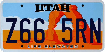 UT license plate Z665RN