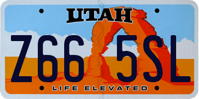 UT license plate Z665SL