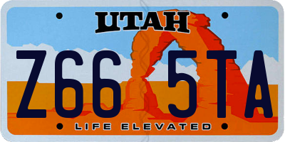UT license plate Z665TA