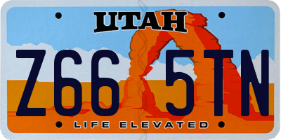 UT license plate Z665TN