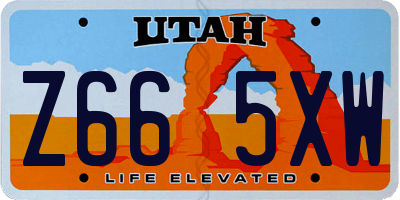 UT license plate Z665XW