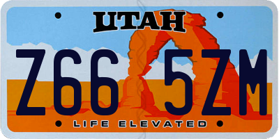 UT license plate Z665ZM