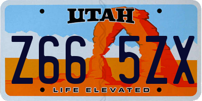 UT license plate Z665ZX