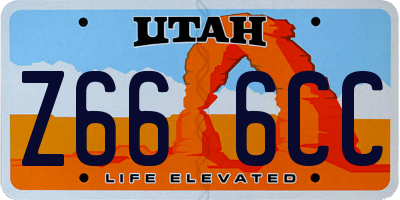 UT license plate Z666CC