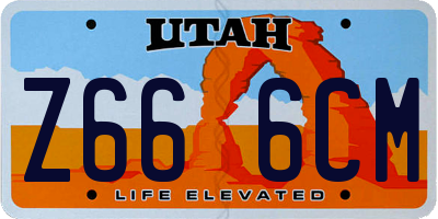 UT license plate Z666CM