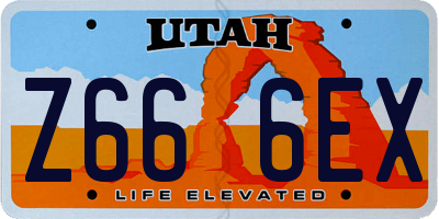 UT license plate Z666EX