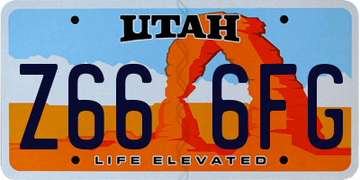 UT license plate Z666FG