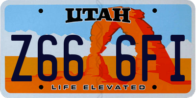 UT license plate Z666FI