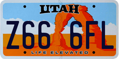 UT license plate Z666FL