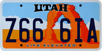 UT license plate Z666IA