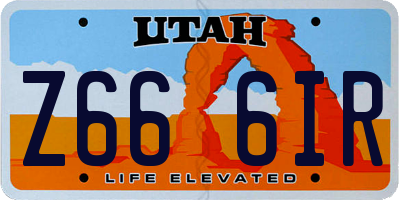 UT license plate Z666IR