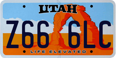 UT license plate Z666LC
