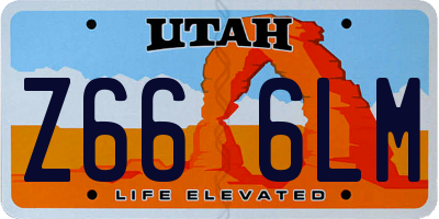 UT license plate Z666LM