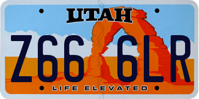 UT license plate Z666LR