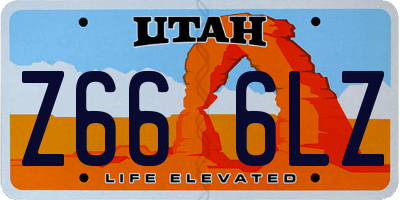 UT license plate Z666LZ