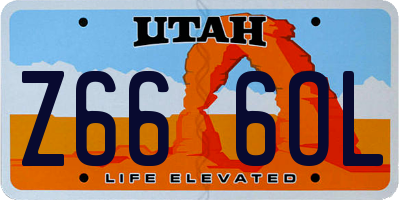 UT license plate Z666OL