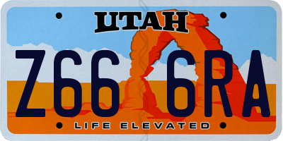 UT license plate Z666RA