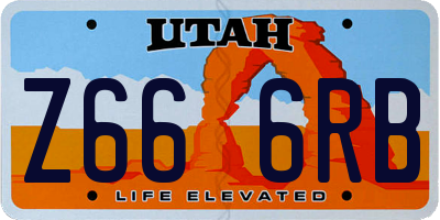 UT license plate Z666RB