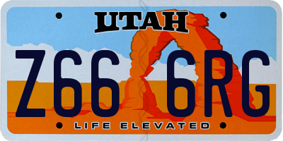 UT license plate Z666RG