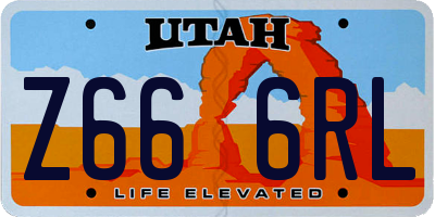 UT license plate Z666RL