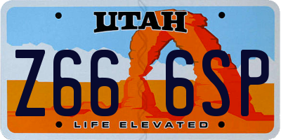 UT license plate Z666SP