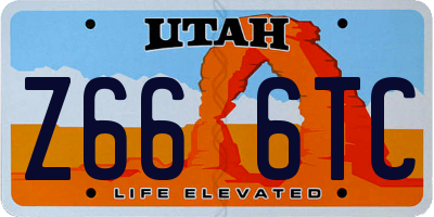 UT license plate Z666TC