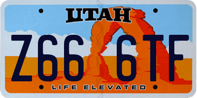 UT license plate Z666TF