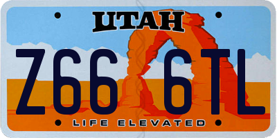 UT license plate Z666TL