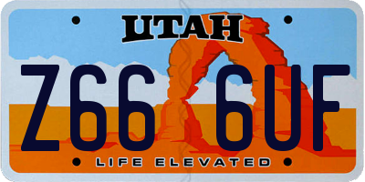 UT license plate Z666UF