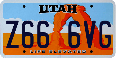 UT license plate Z666VG