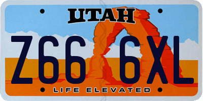UT license plate Z666XL