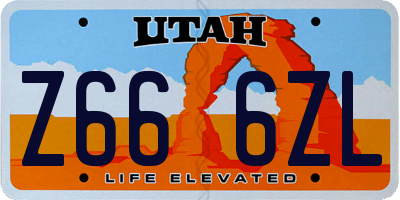 UT license plate Z666ZL