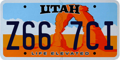 UT license plate Z667CI