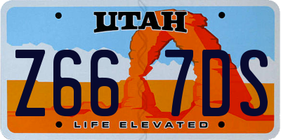 UT license plate Z667DS