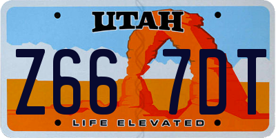 UT license plate Z667DT