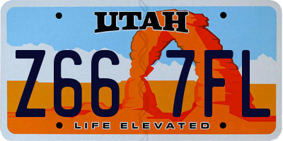 UT license plate Z667FL