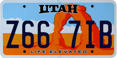 UT license plate Z667IB
