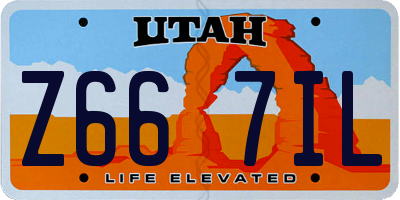 UT license plate Z667IL
