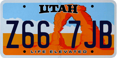 UT license plate Z667JB
